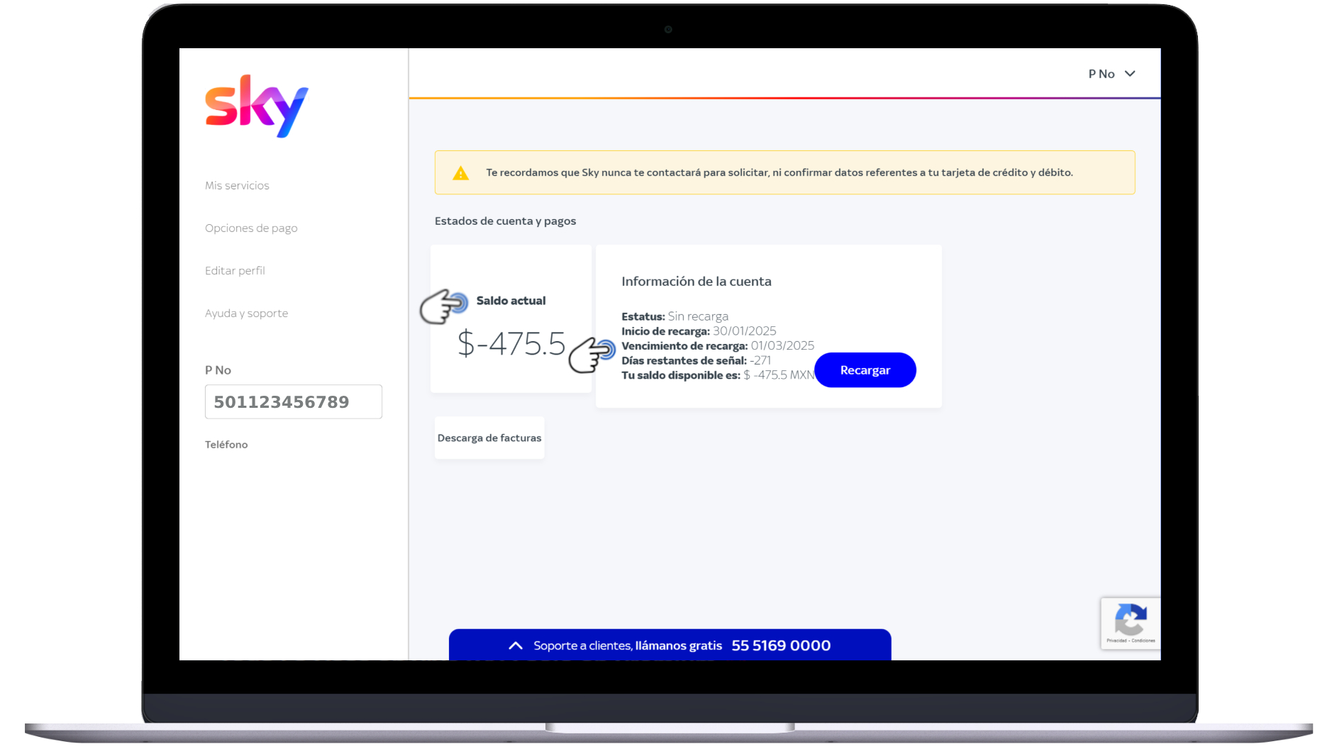 Mi cuenta Sky - Fecha de vencimiento de recarga.jpg