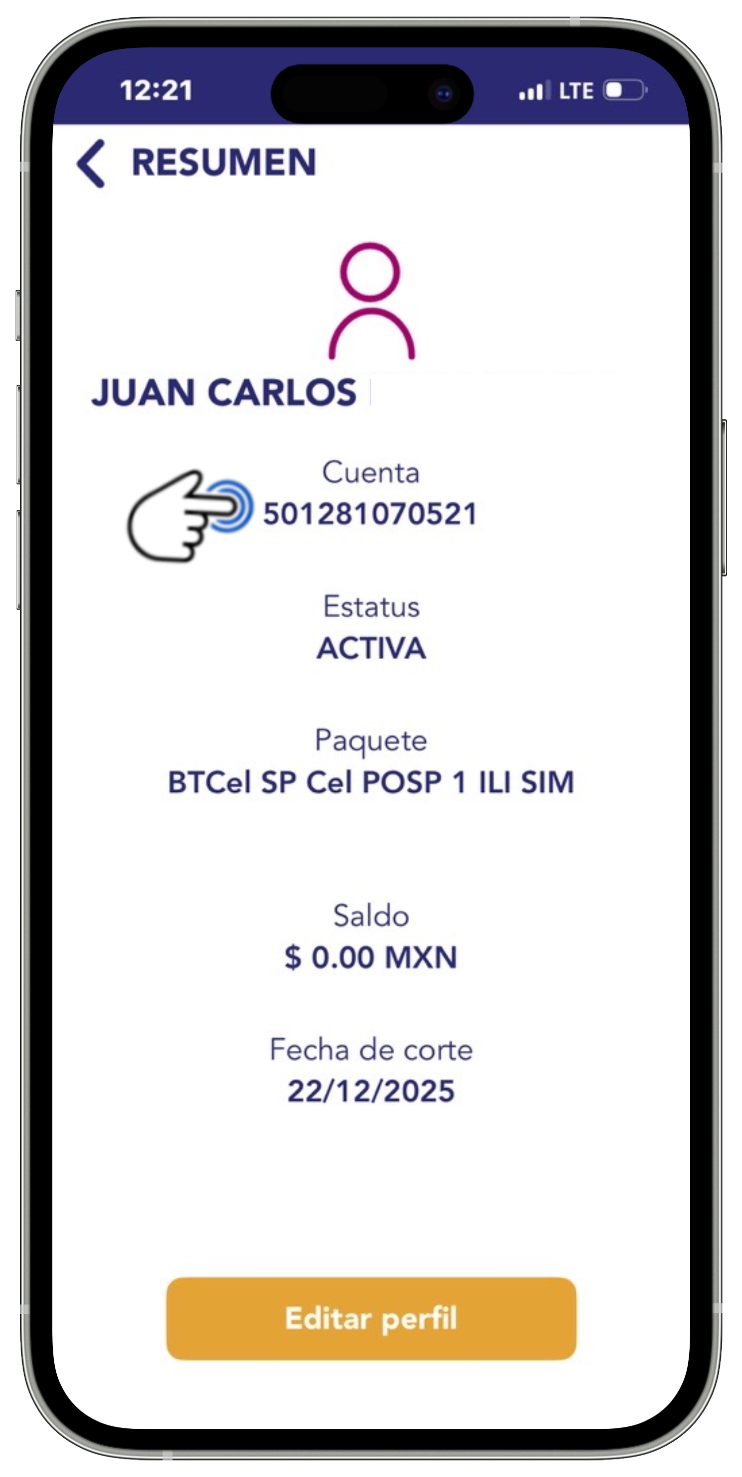 App BT - Pantalla Resumen - Número de cuenta seleccionado.jpg
