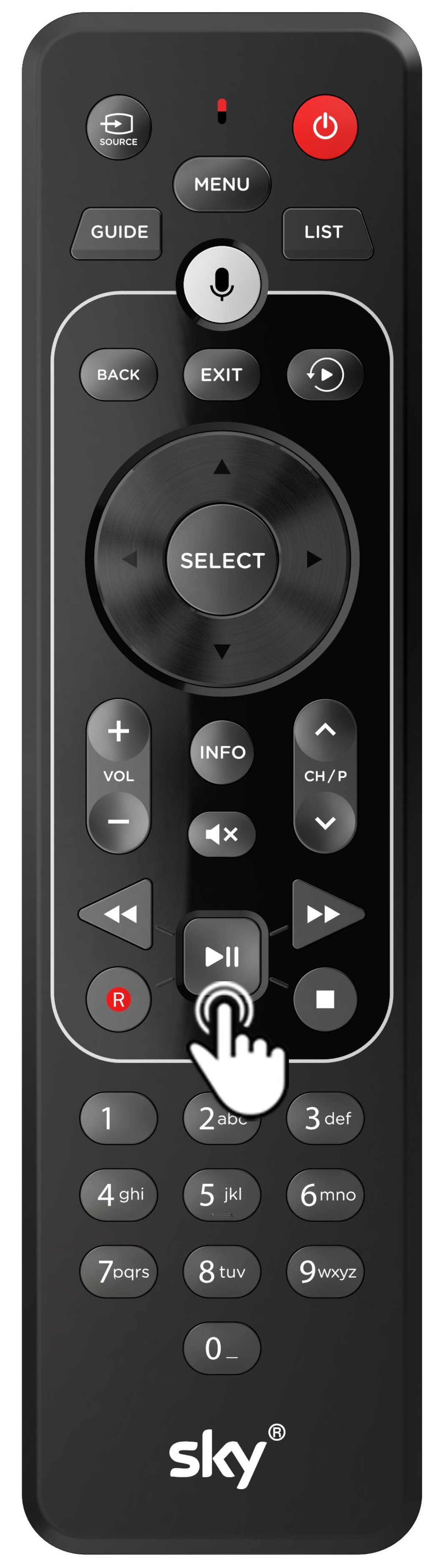 Control remoto - Botón reproducir o pausar una grabación.jpg