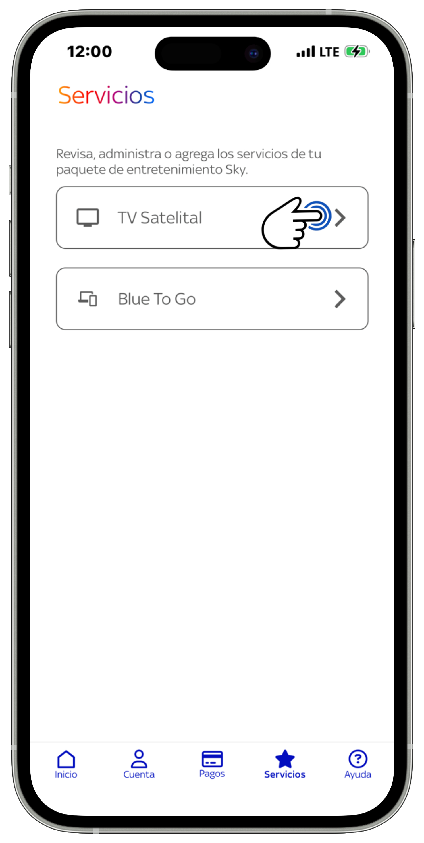 App Sky Centroamérica - Menú - Servicios - TV Satelital.jpg