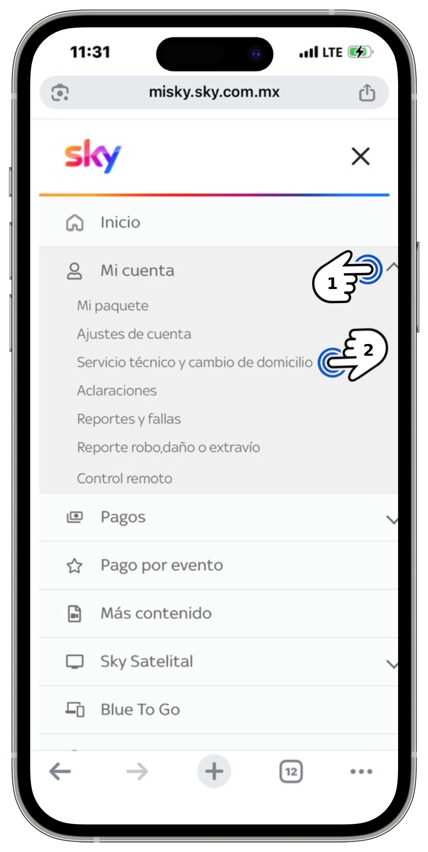 Mi Sky Centroamérica - Menú - Mi cuenta - Servicio técnico y cambio de domicilio.jpg