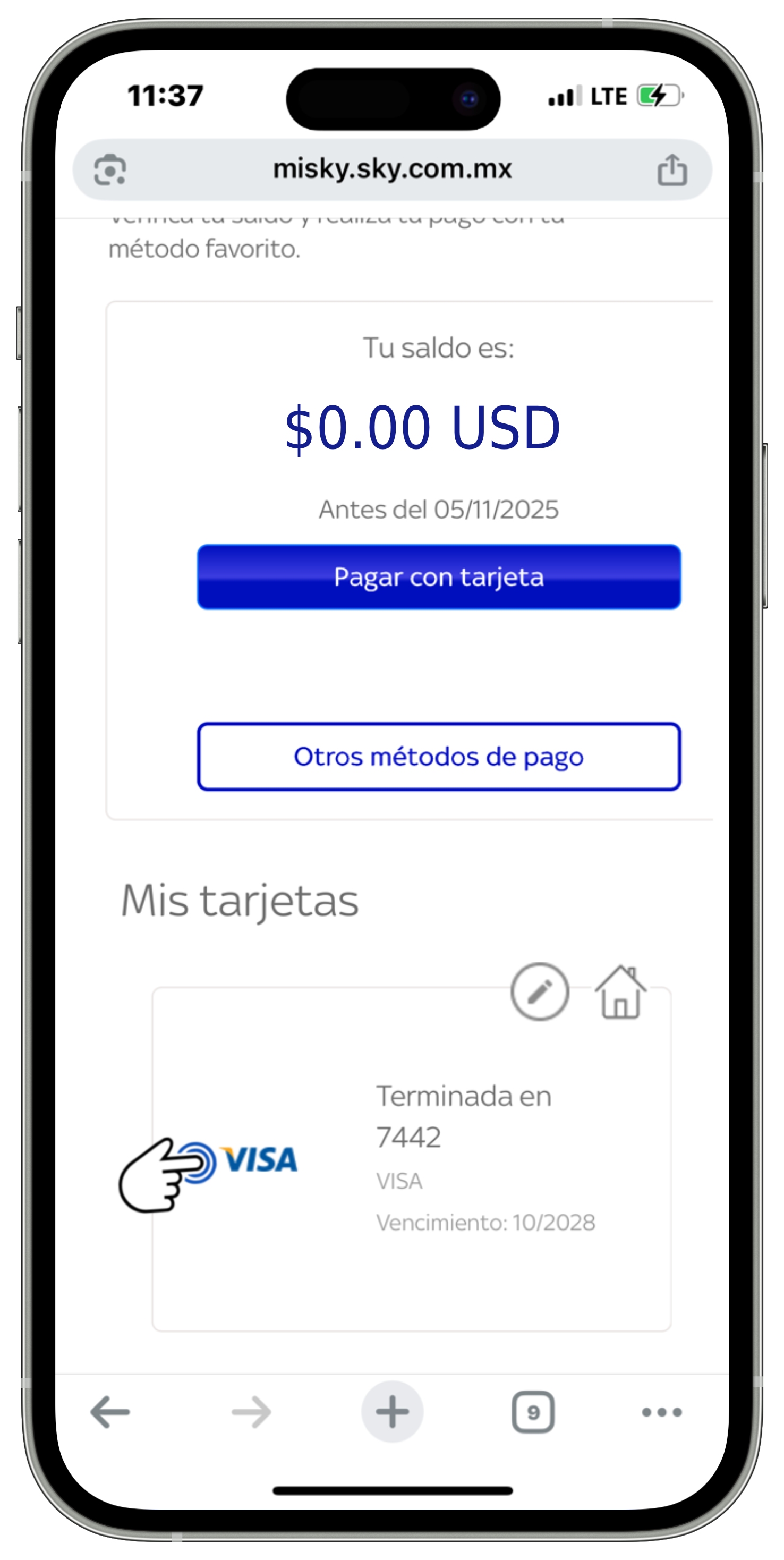 Mi Sky Centroamérica - Sección Mis tarjetas - Selección de tarjeta.jpg