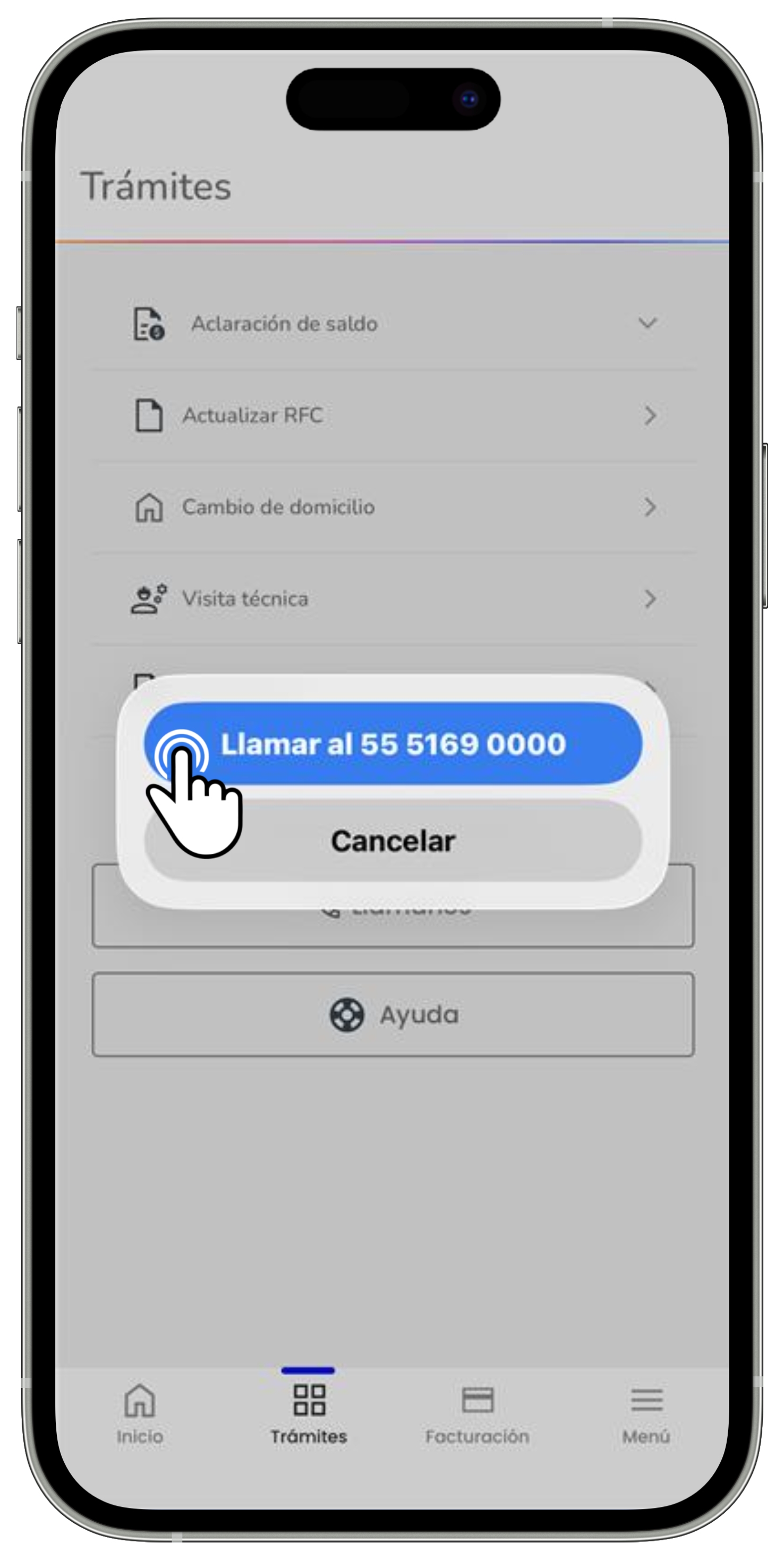 Mi App Sky - Trámites - Botón Llámanos - Confirmar llamada.jpg