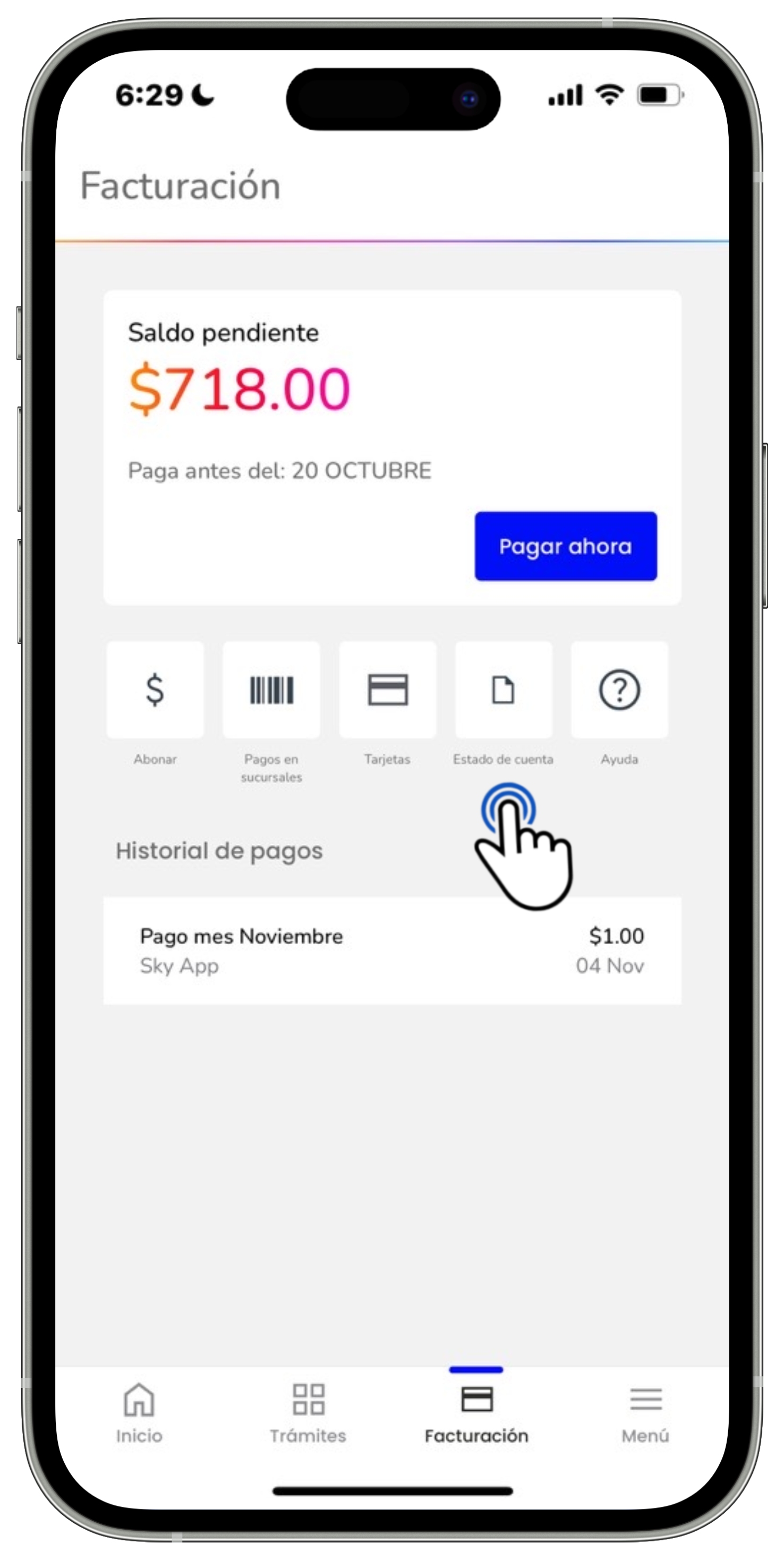 Mi App Sky - Facturación - Botón Estado de cuenta.jpg