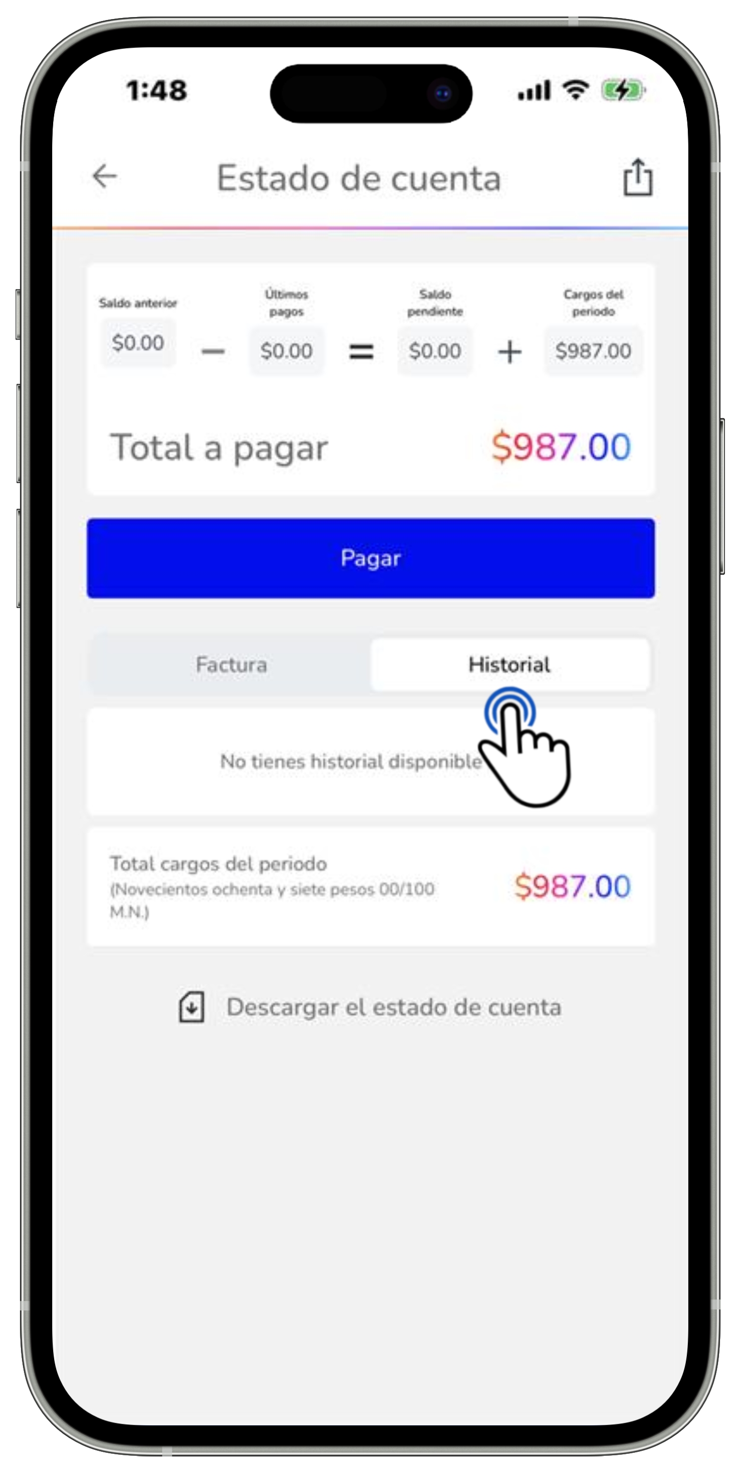 Mi App Sky - Facturación - Estado de cuenta - Historial.jpg