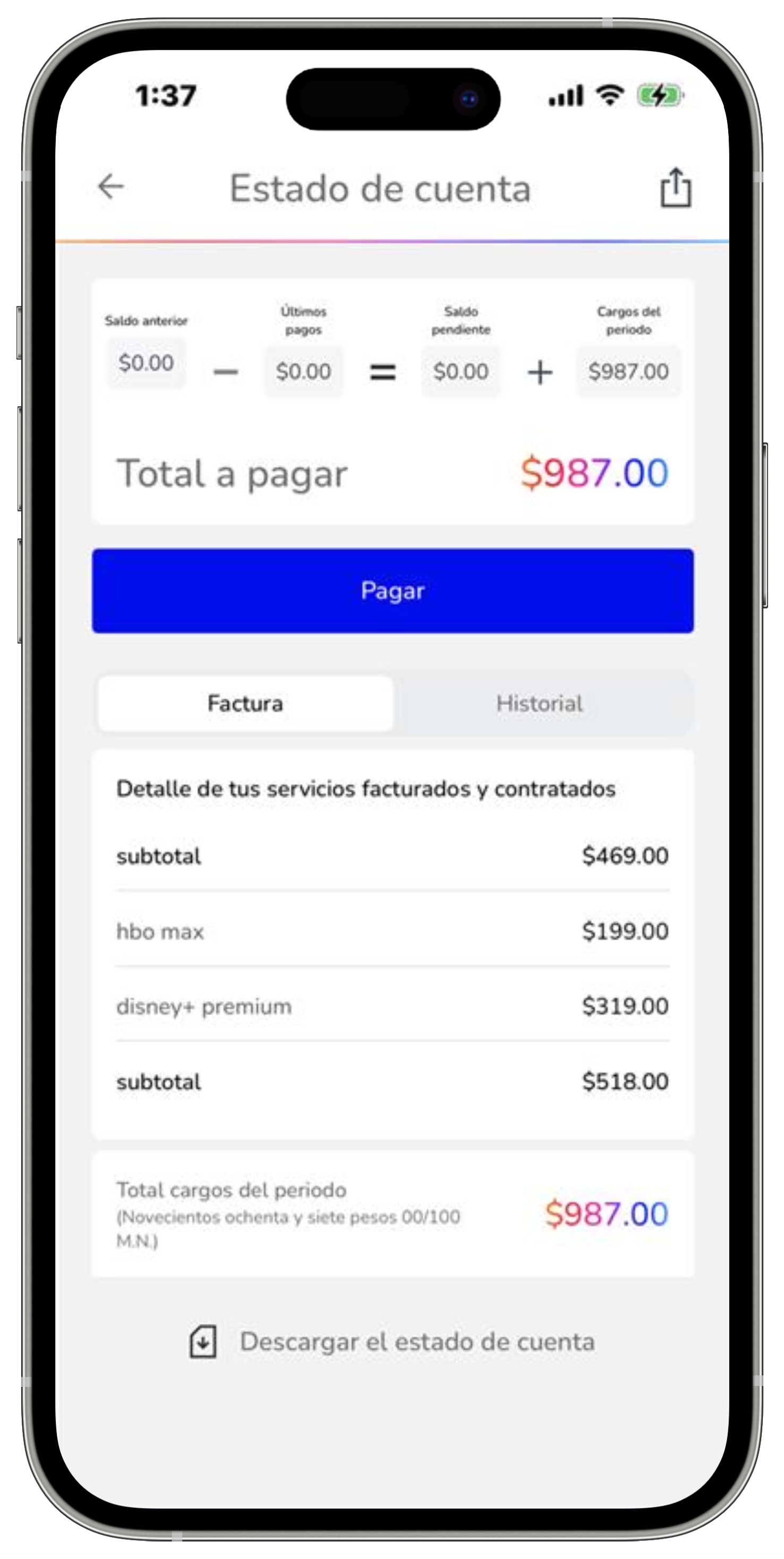 Mi App Sky - Facturación - Botón Estado de cuenta - Estado de cuenta.jpg