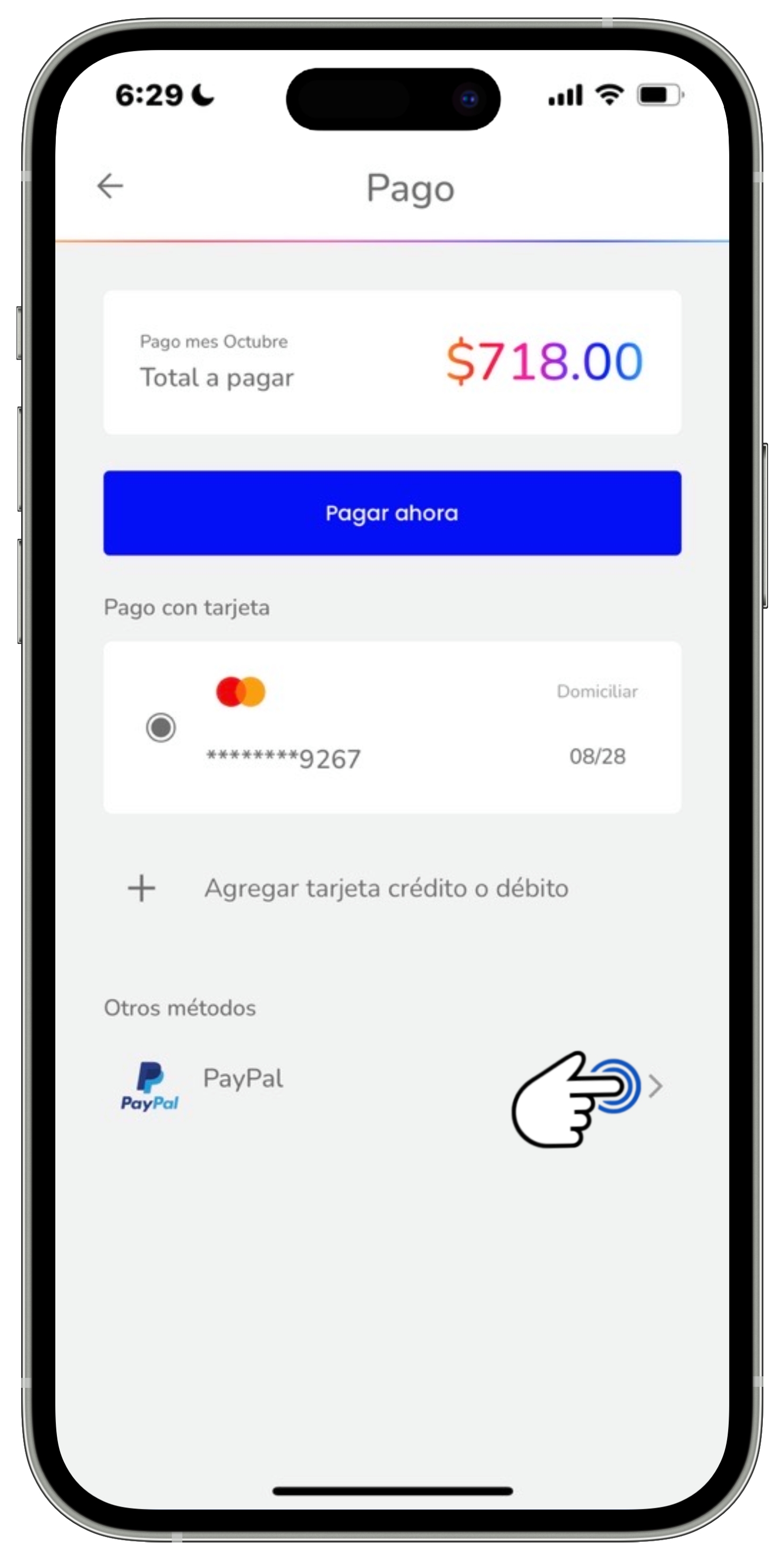 Mi App Sky - Menú - Tarjetas - Pago con PayPal.jpg