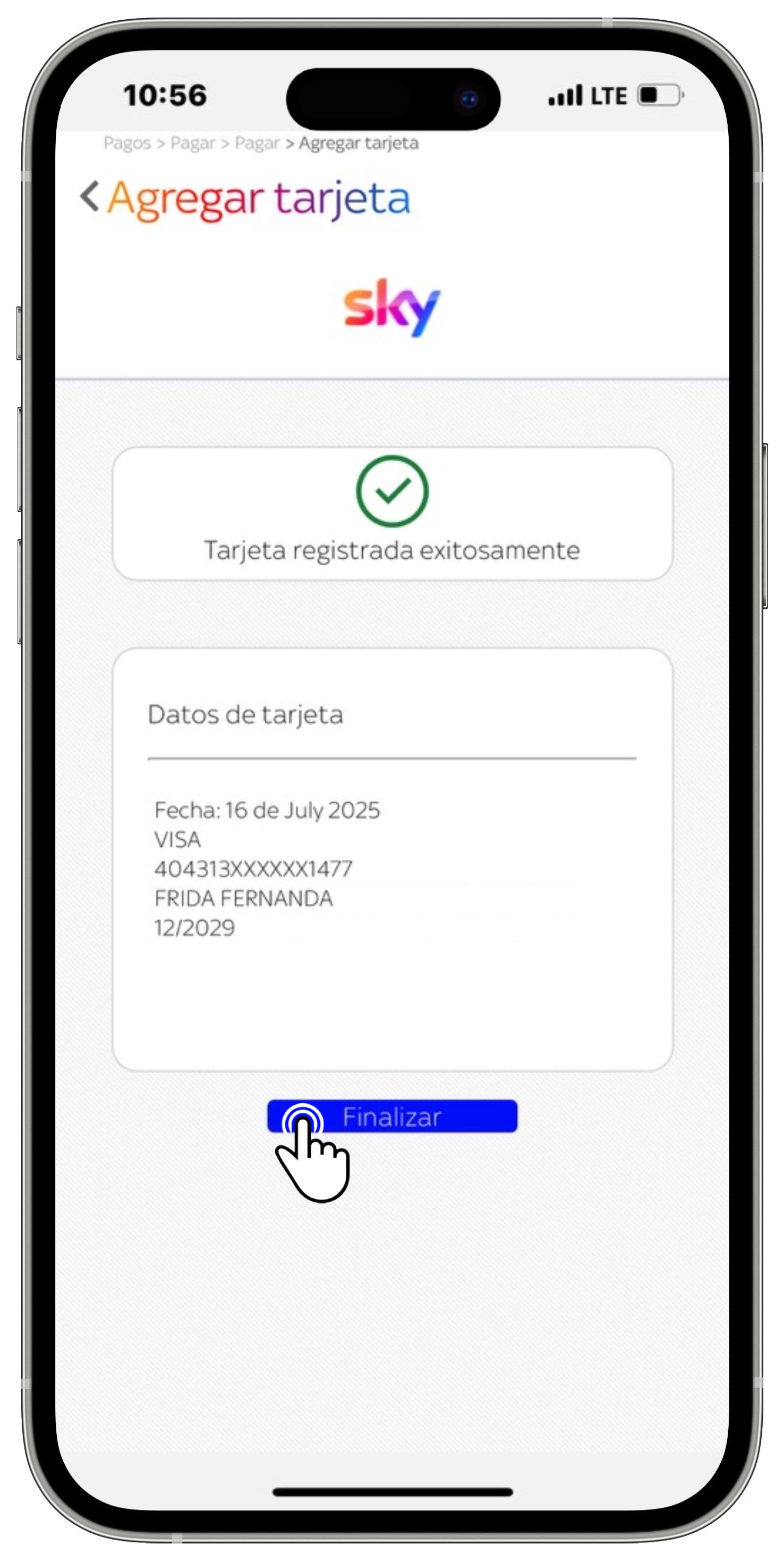 Finalización de registro de datos de tarjeta en App Sky 2.jpg