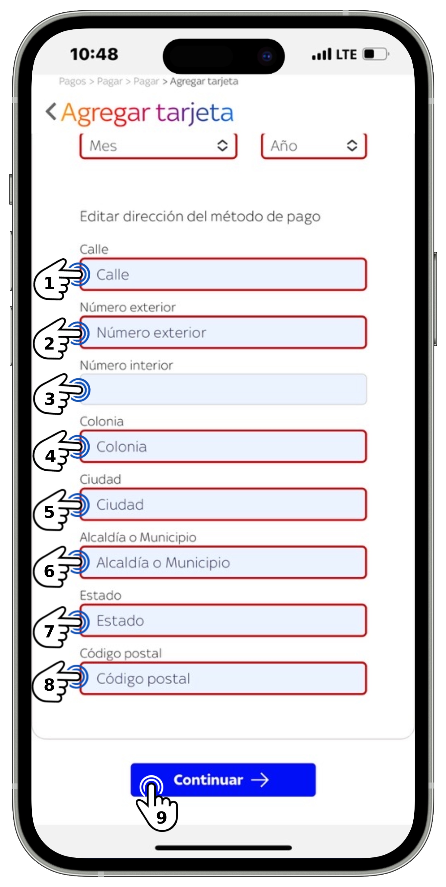 Registro de datos de tarjeta en App Sky.jpg