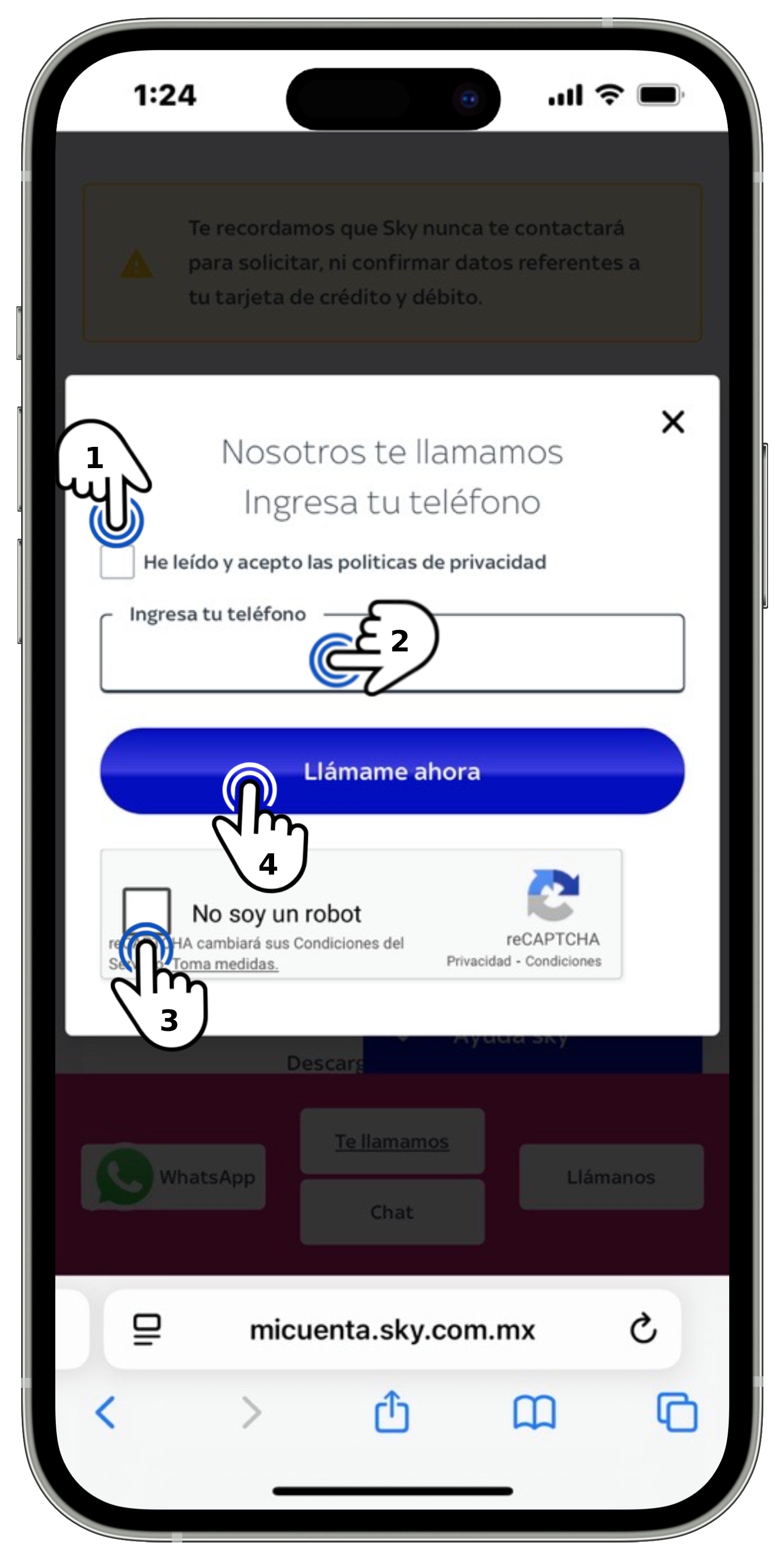 Mi cuenta Sky - Medios de contacto - Formulario Te llamamos.jpg